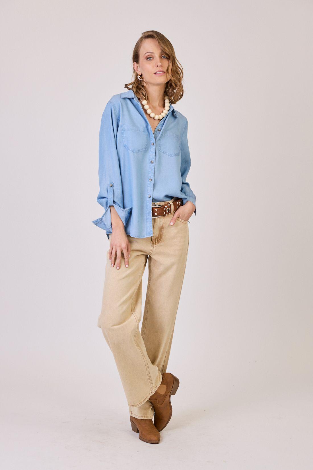 Blusa Lyocell Celeste Cod 4520556-4