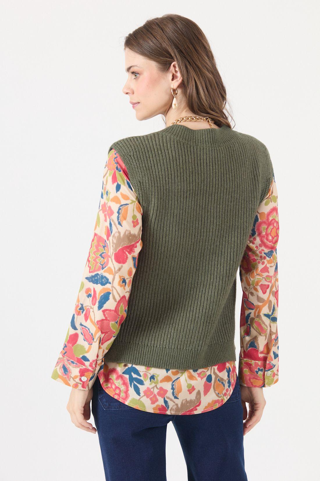 Sweater Con Trenzas Verde Cod 5414436-4