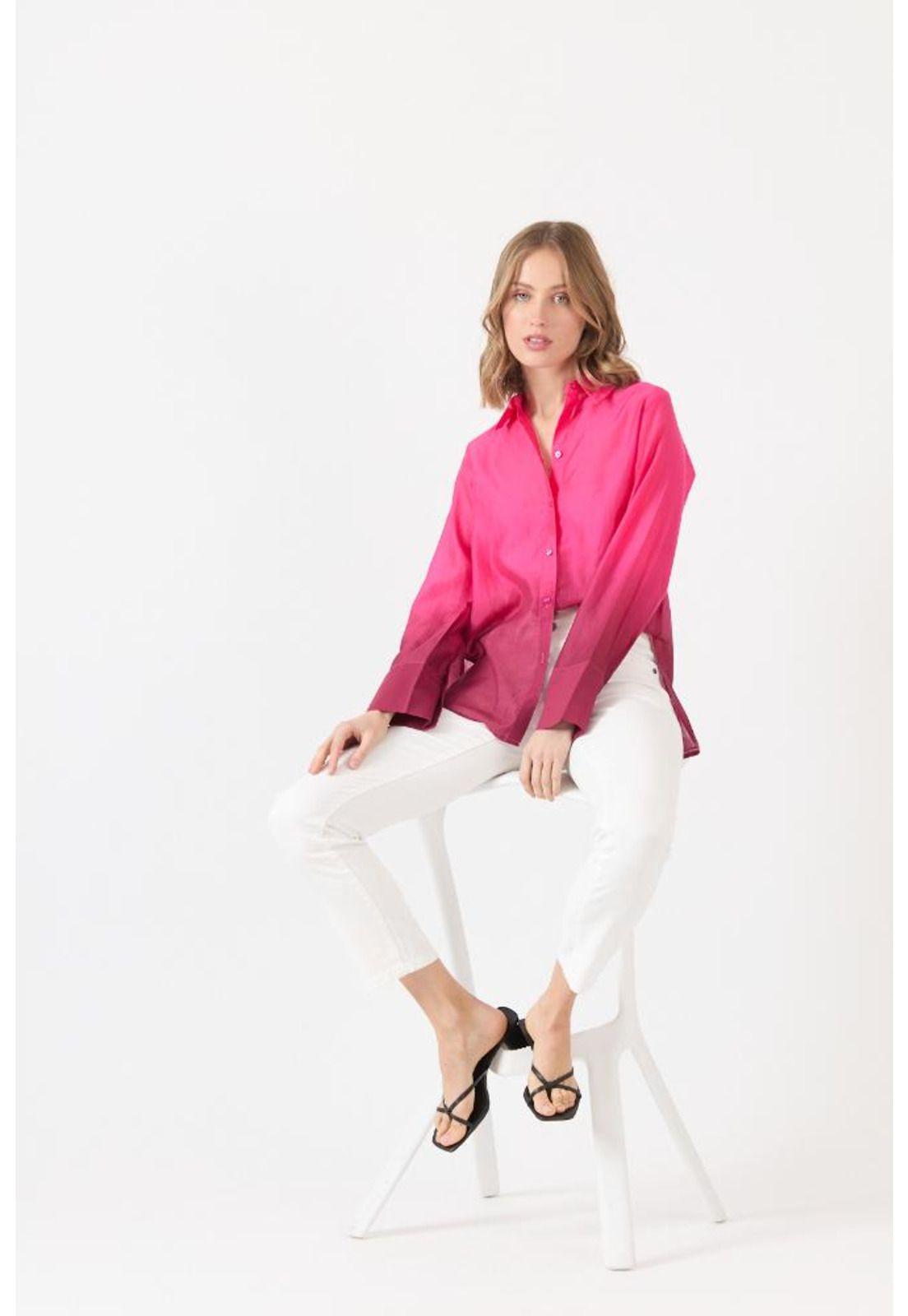 Blusa fucsia estampada PRIVILEGE 1616-0