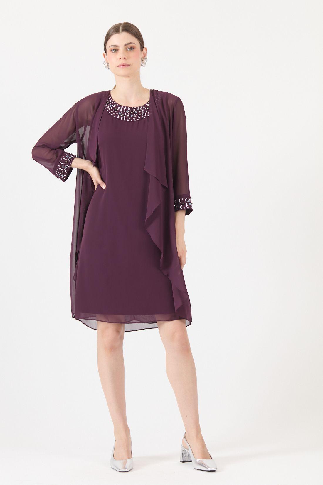 Vestido Morado Cod 0702426-2