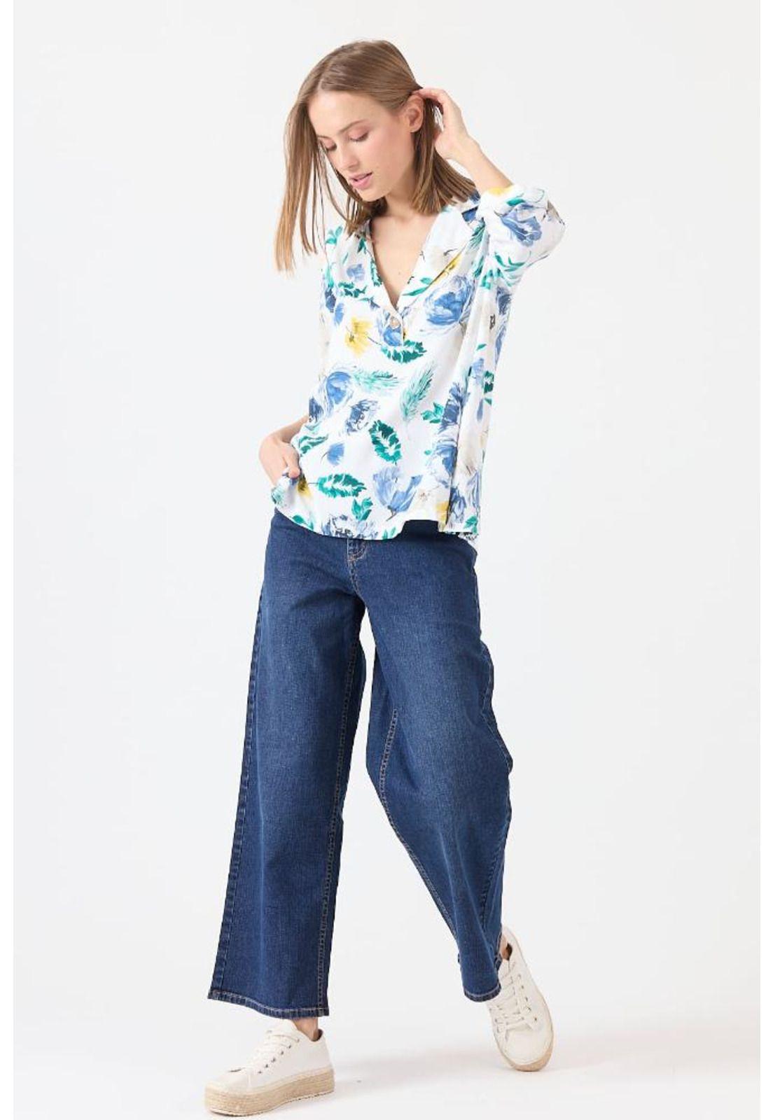 Blusa blanca estampada PRIVILEGE 1197-0