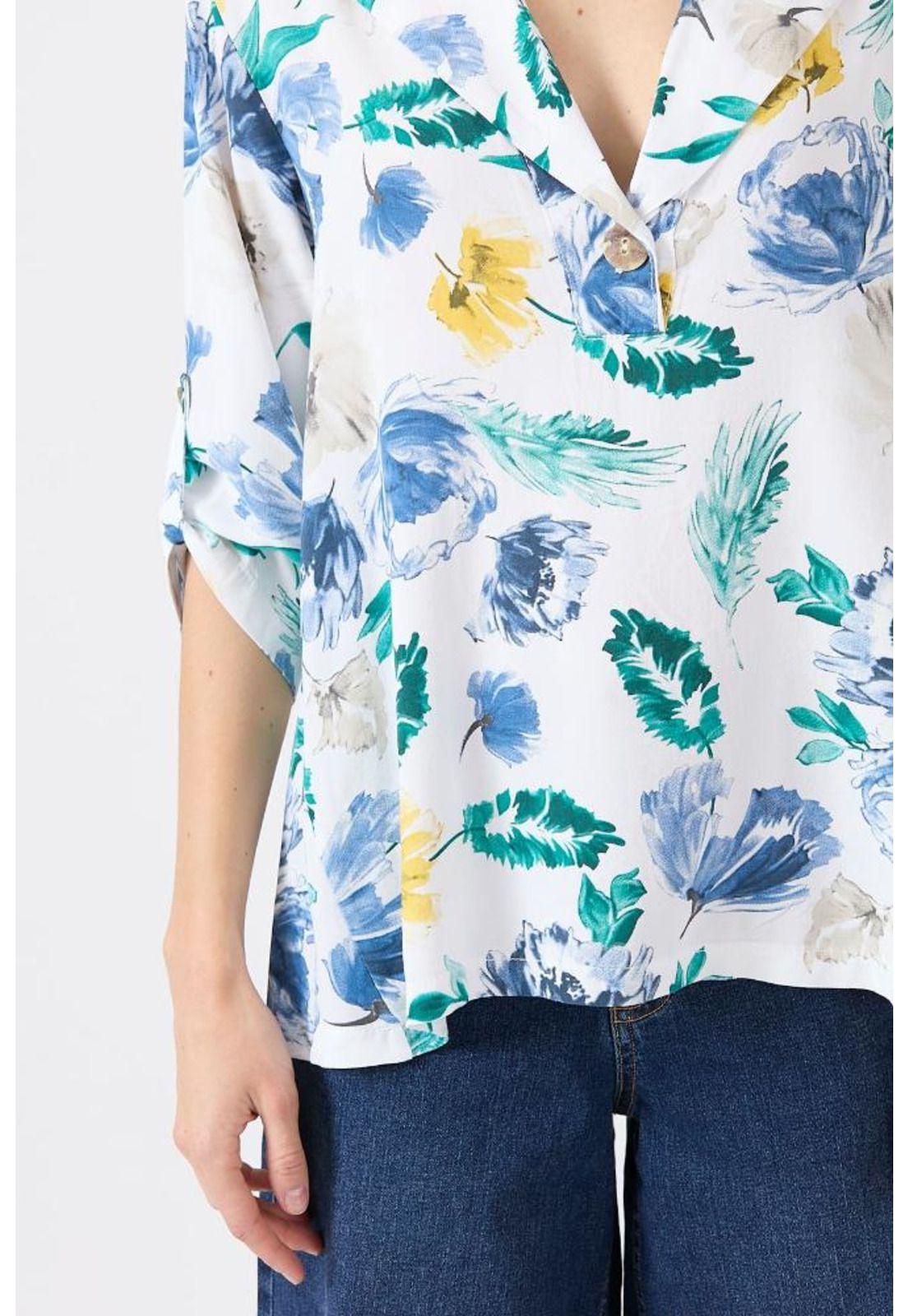 Blusa blanca estampada PRIVILEGE 1197-4