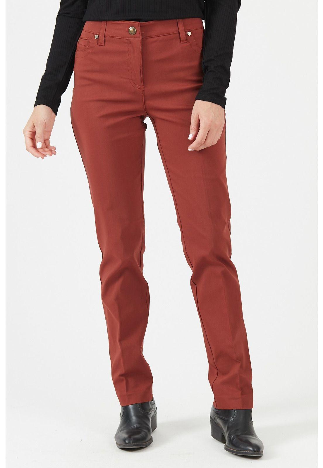 Pantalon straight burdeo-0