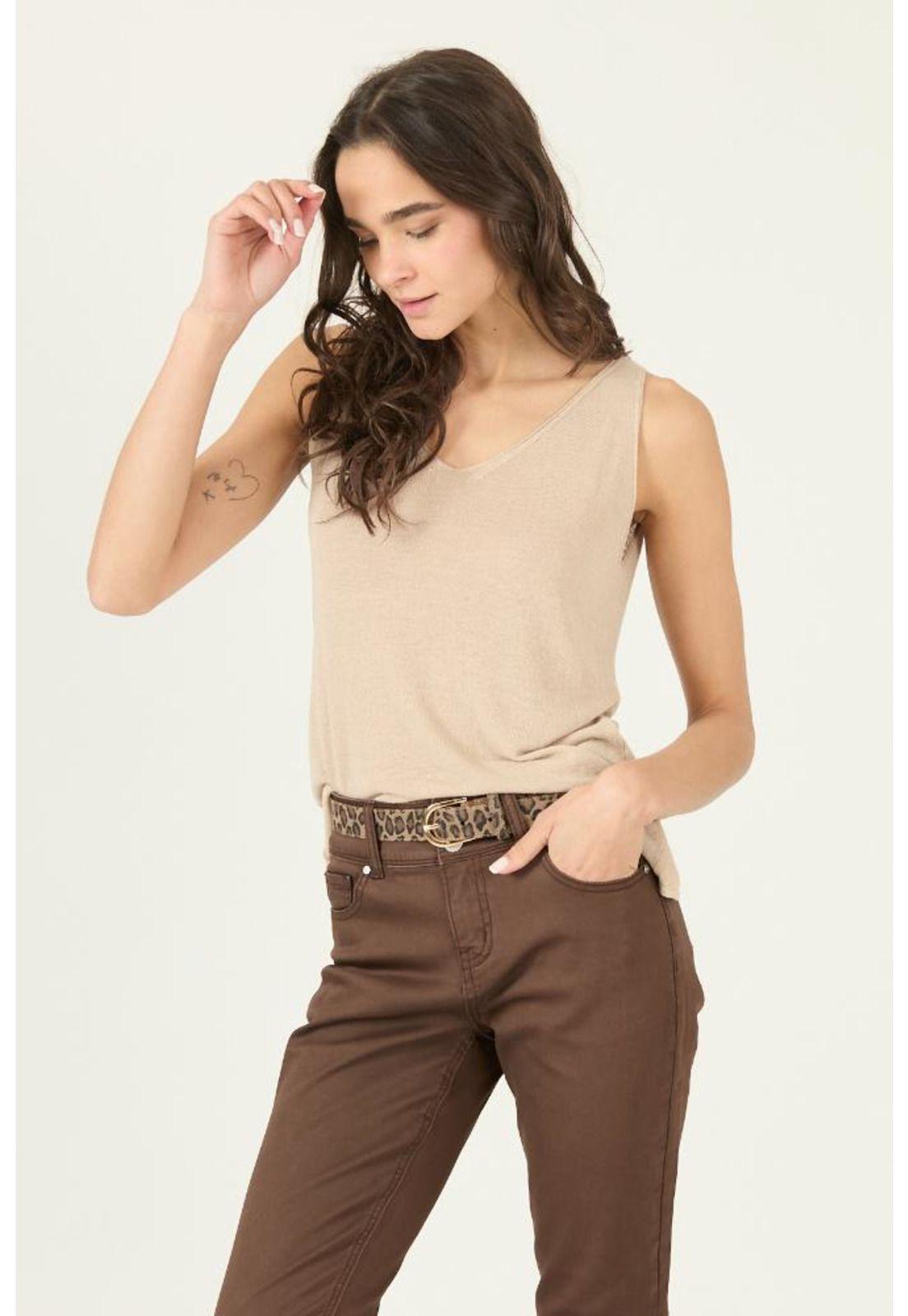 Polera beige PRIVILEGE 3034-0