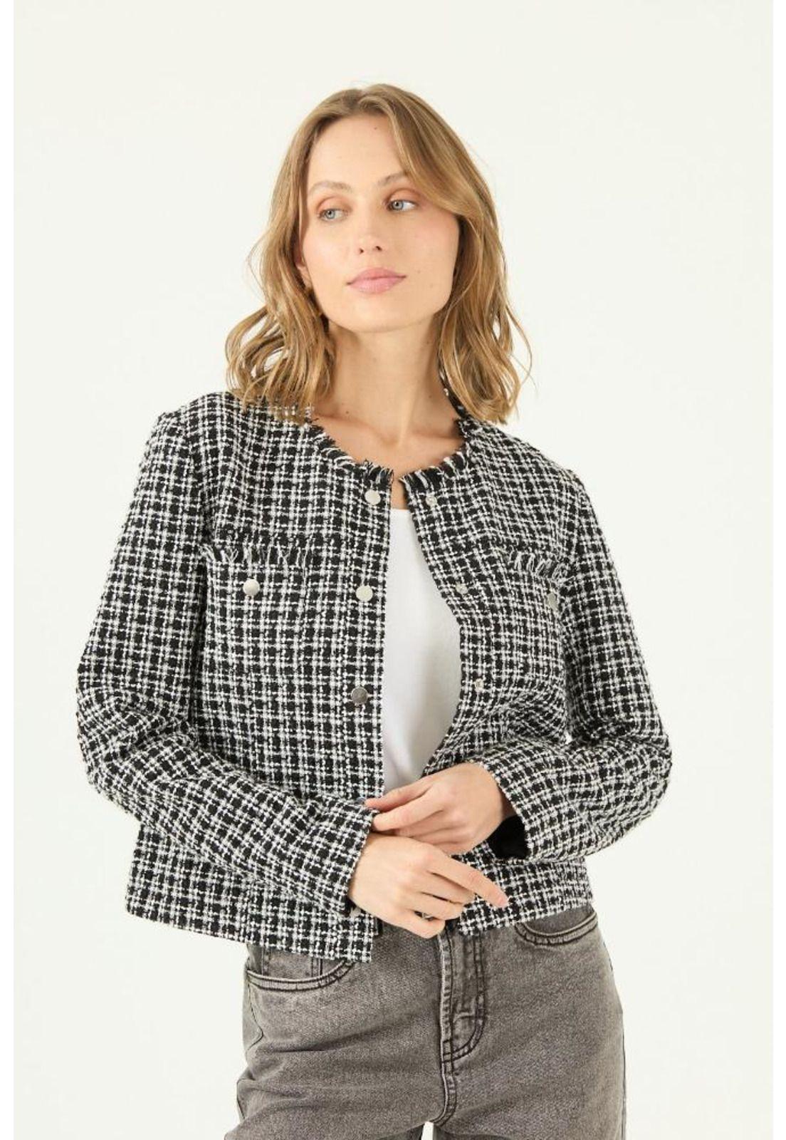 Blazer negro cuadros PRIVILEGE 1081-1