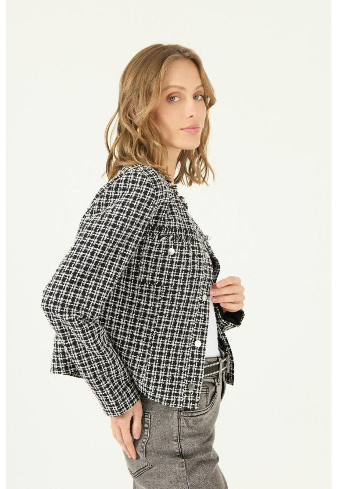 Blazer negro cuadros PRIVILEGE 1081-2