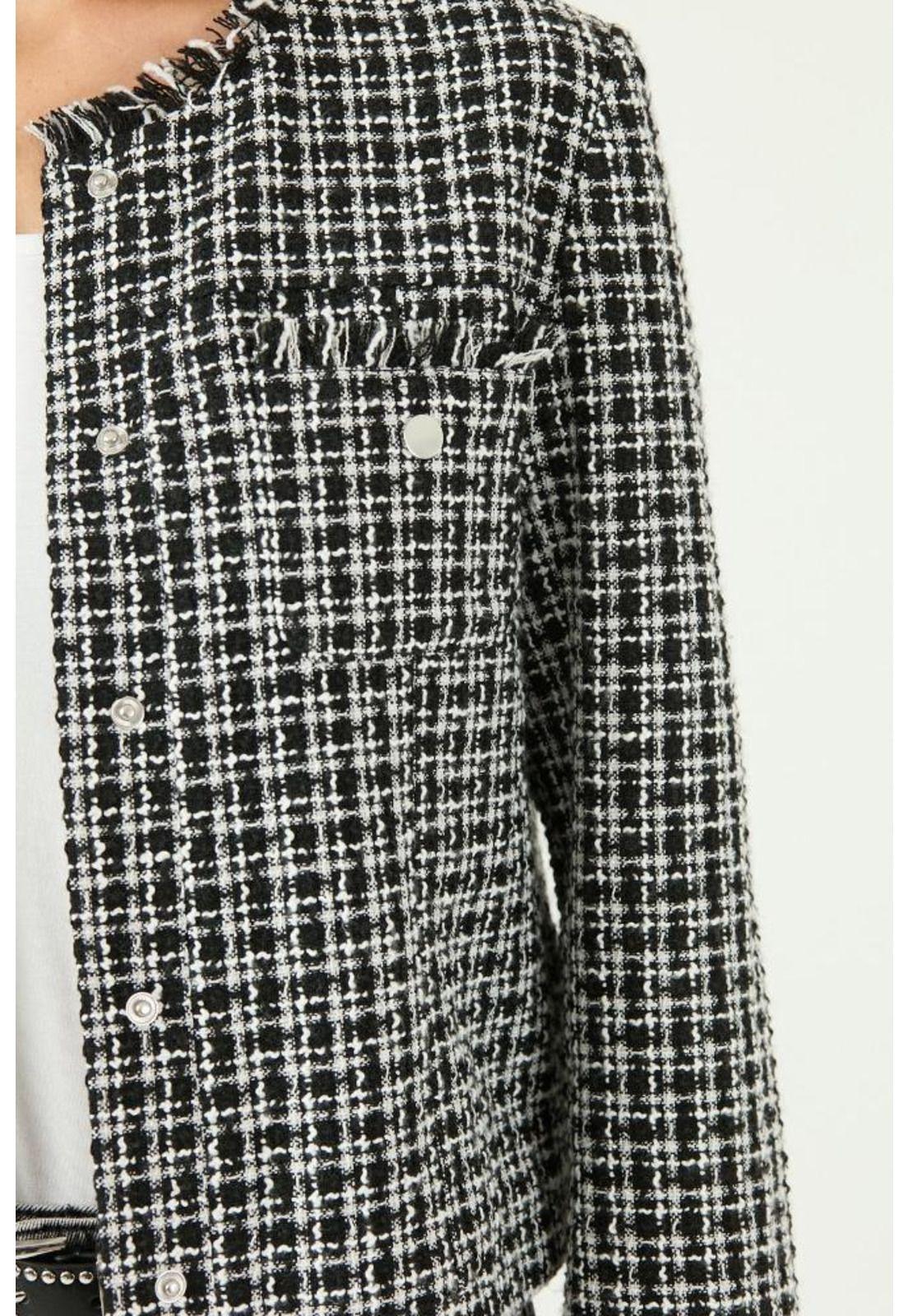 Blazer negro cuadros PRIVILEGE 1081-4