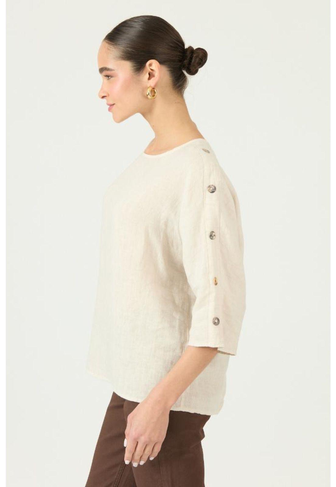 Blusa de lino beige PRIVILEGE 2917-3