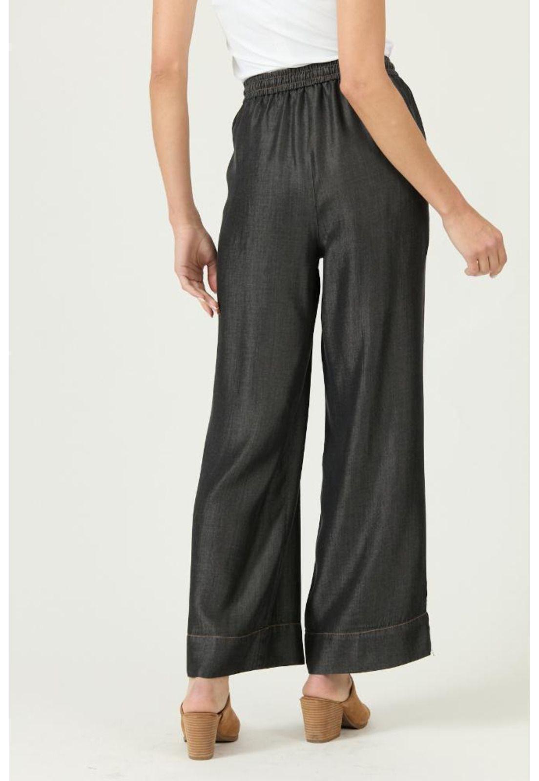 Pantalon de lyocell straight negro PRIVILEGE 2860-2