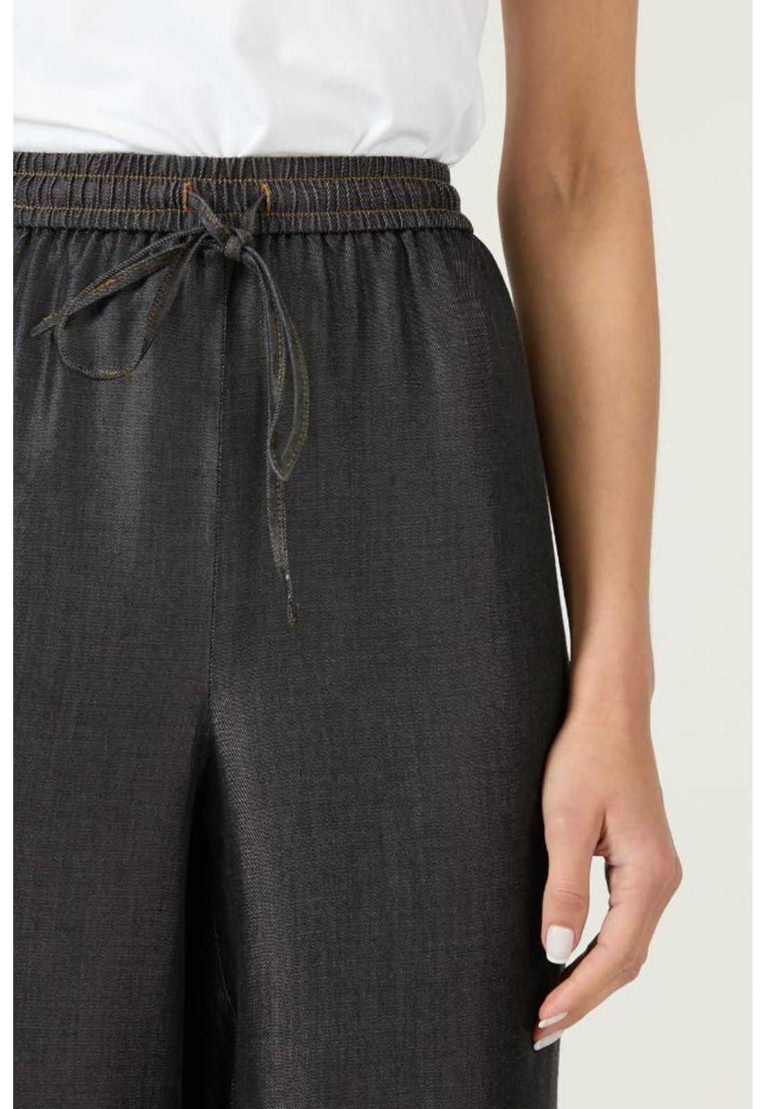 Pantalon de lyocell straight negro PRIVILEGE 2860-3