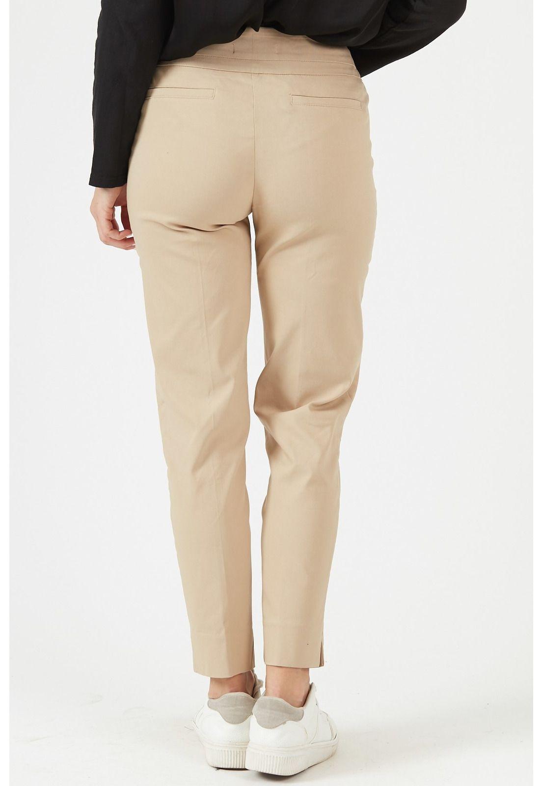 Pantalon slim fit beige-1