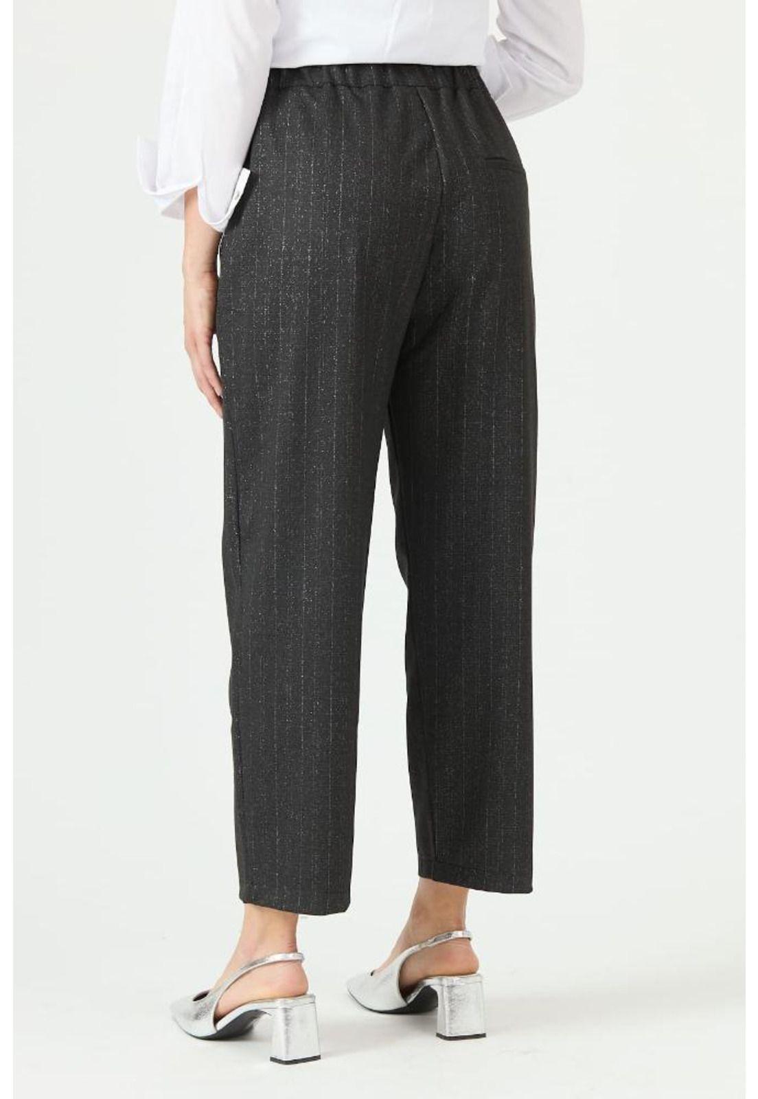 Pantalon straight negro rayas PRIVILEGE 2259-2