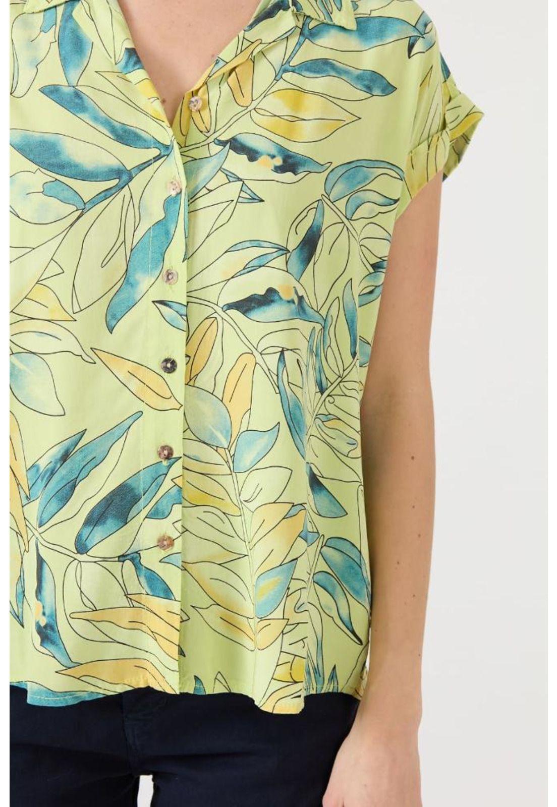 Blusa verde estampada PRIVILEGE 1207-2