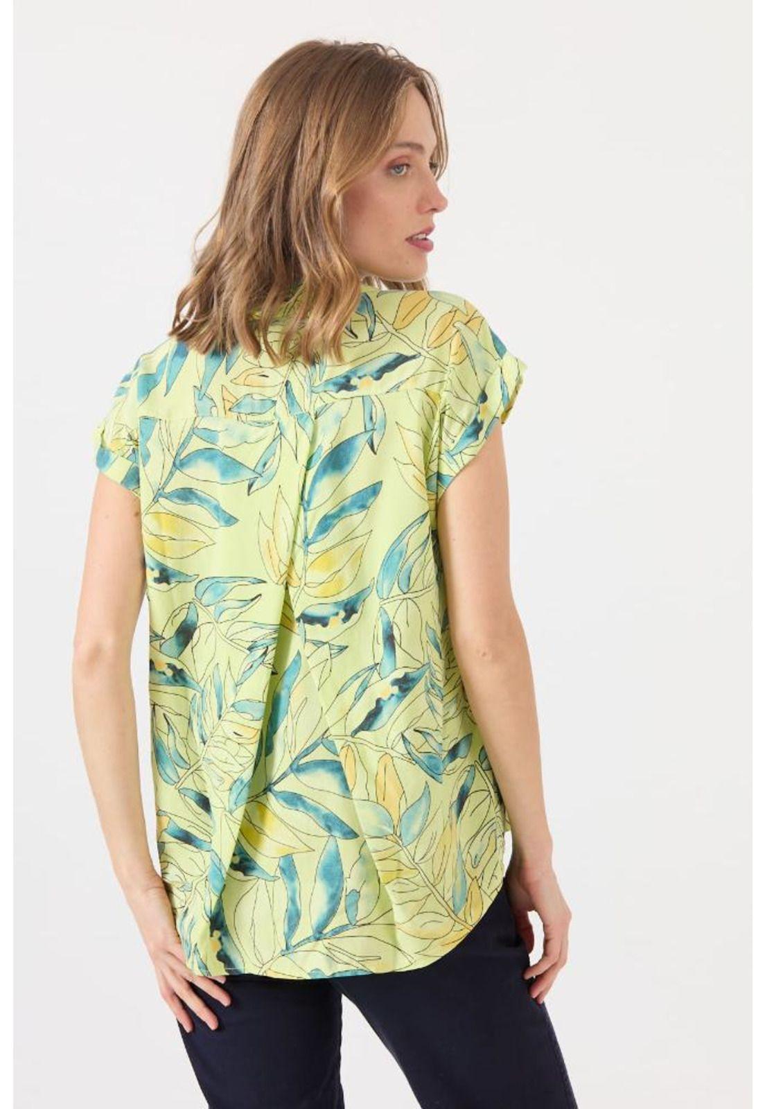 Blusa verde estampada PRIVILEGE 1207-3