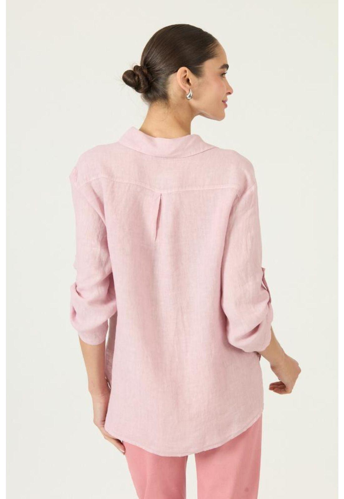Blusa de lino rosa PRIVILEGE 2915-3