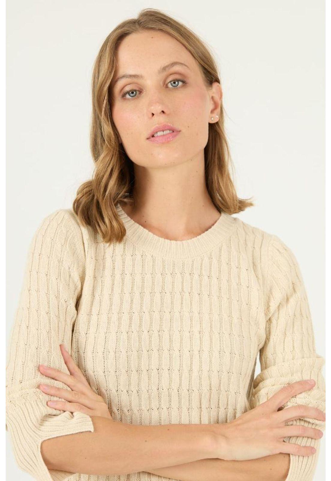 Sweater beige trenzado PRIVILEGE 2428-1