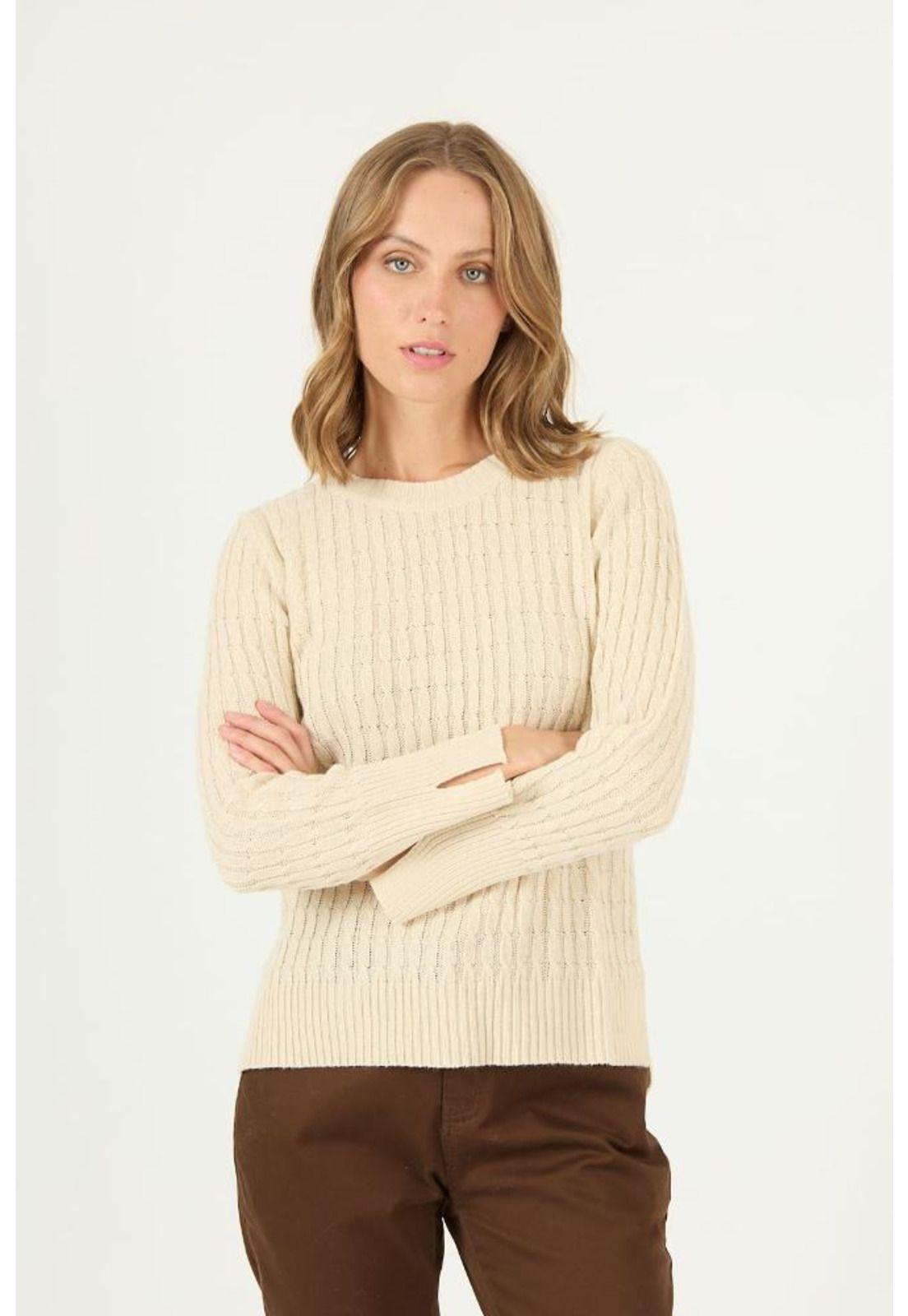 Sweater beige trenzado PRIVILEGE 2428-2