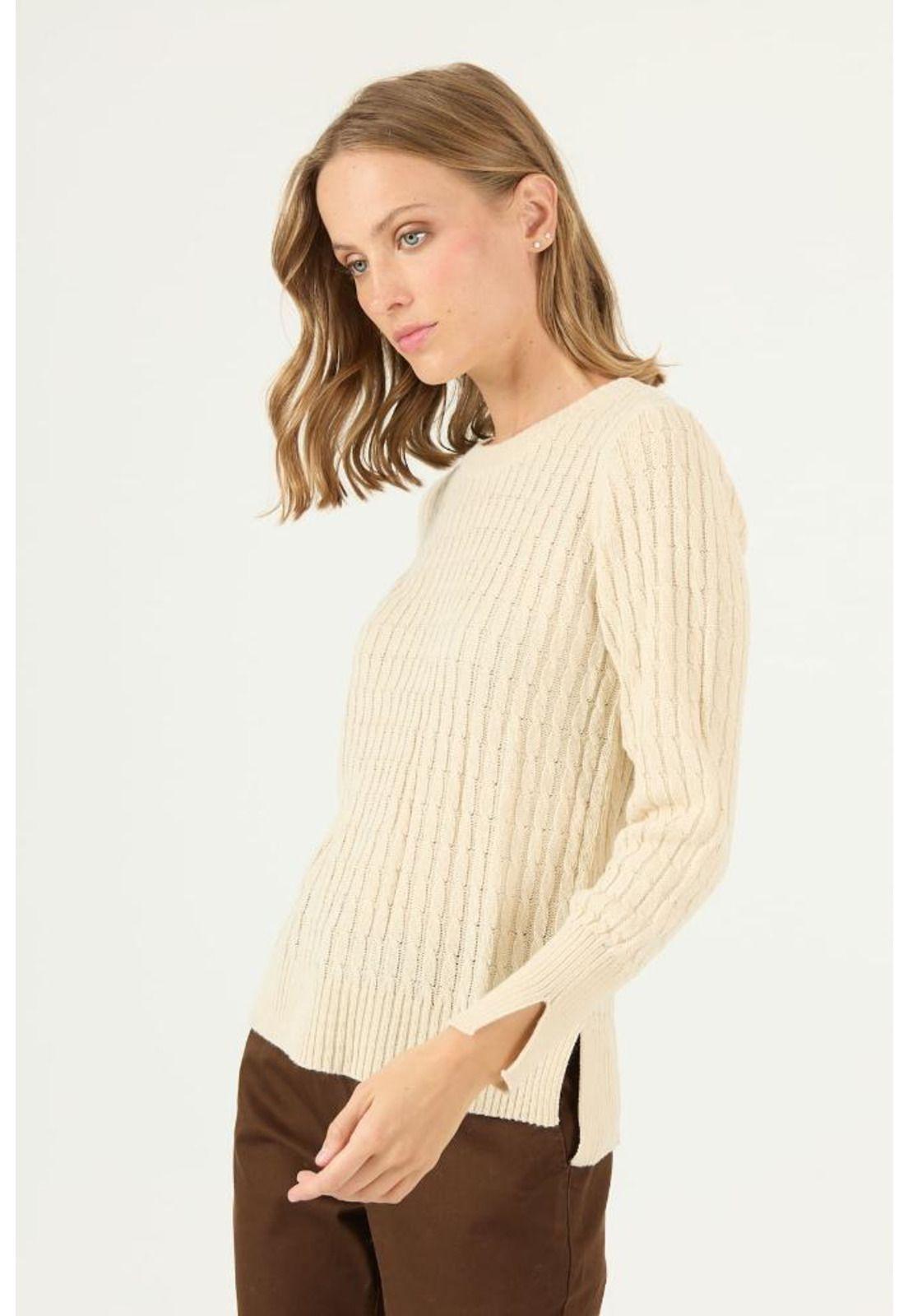 Sweater beige trenzado PRIVILEGE 2428-3