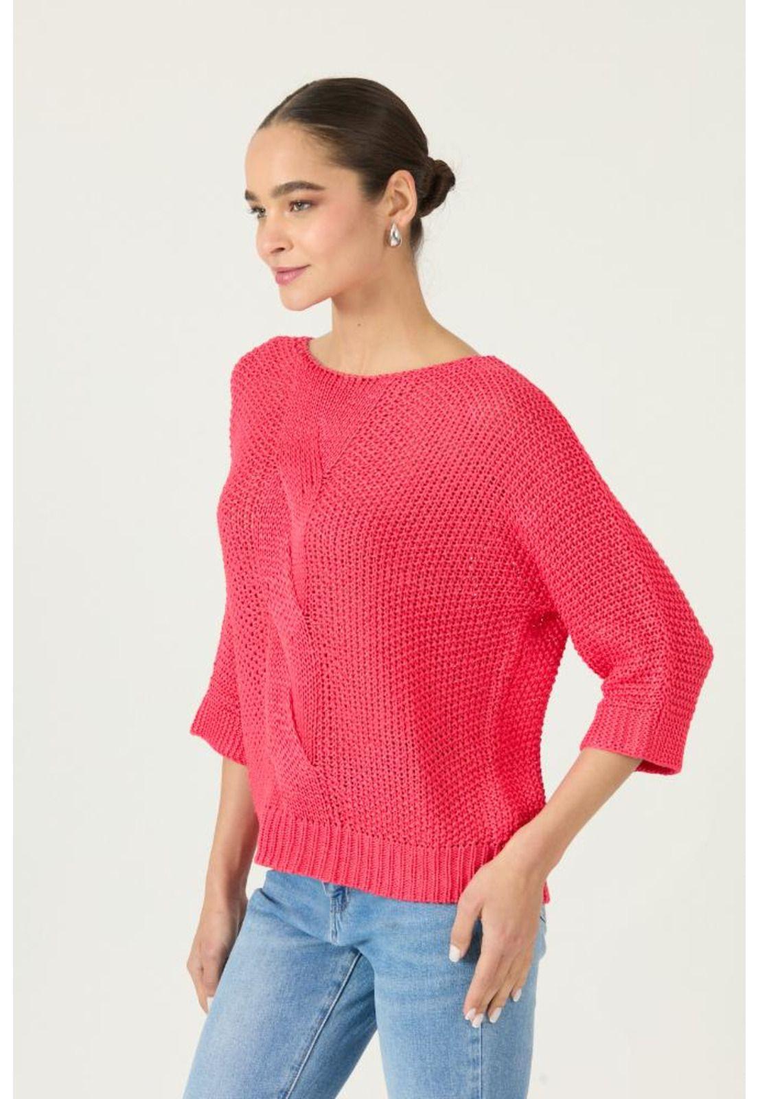 Sweater fucsia trenzas PRIVILEGE 2972-2