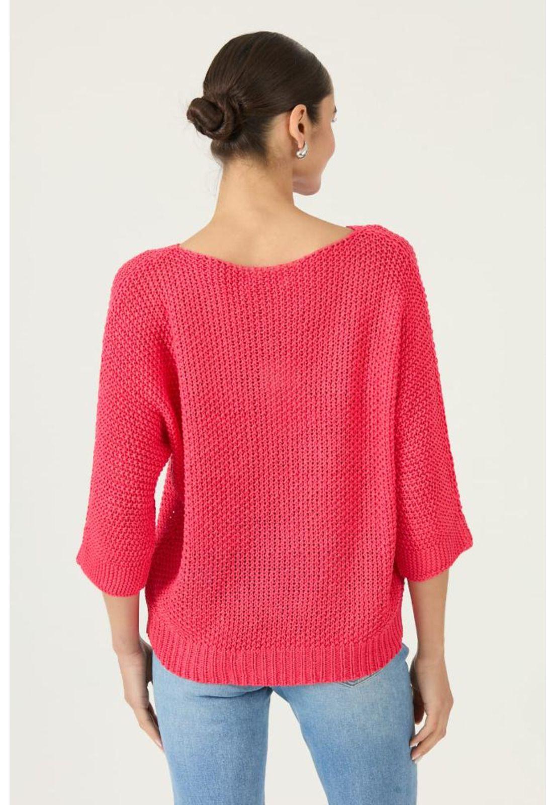 Sweater fucsia trenzas PRIVILEGE 2972-3