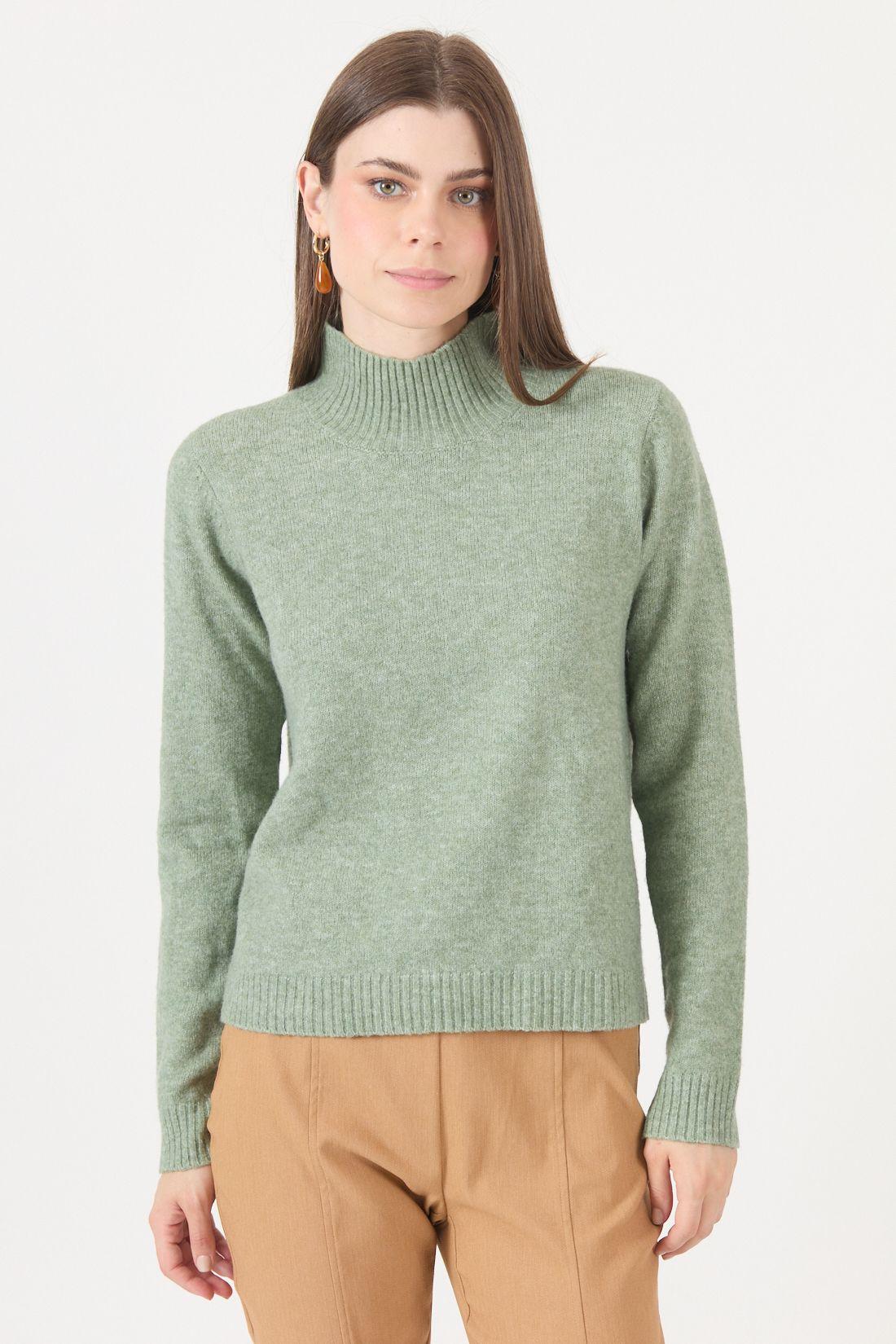 Sweater Con Lana Verde Cod 5414796-2