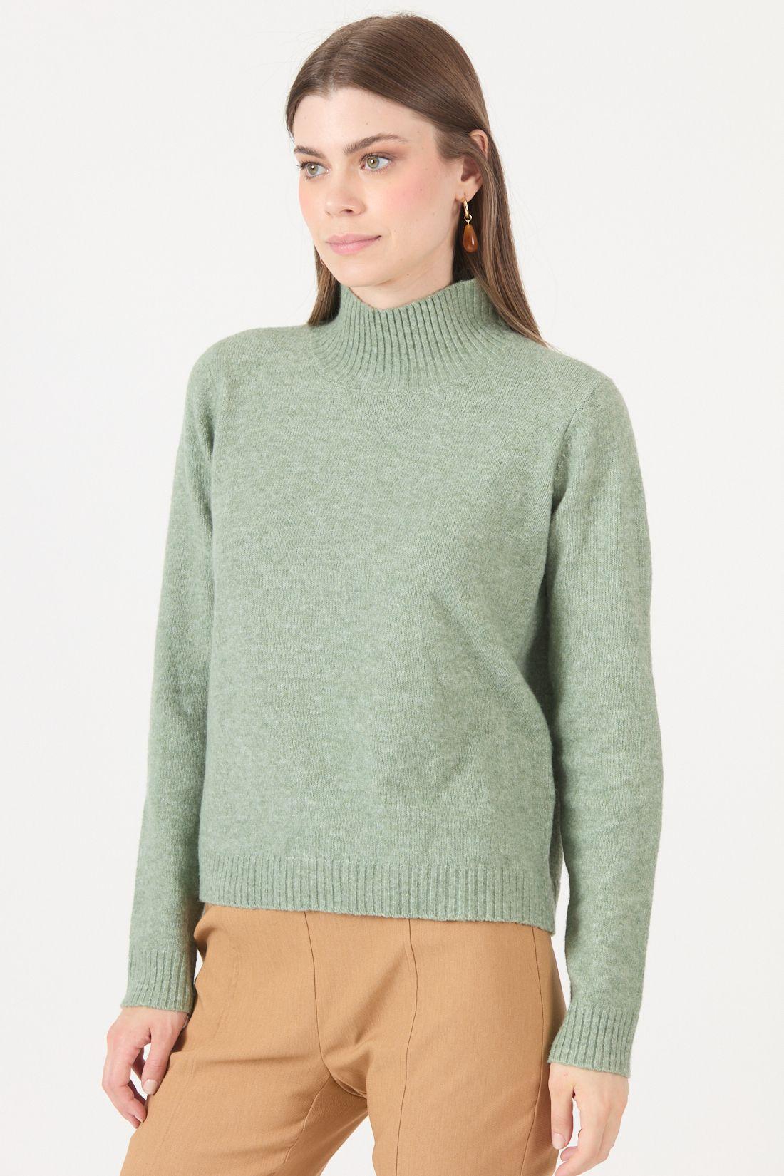 Sweater Con Lana Verde Cod 5414796-3
