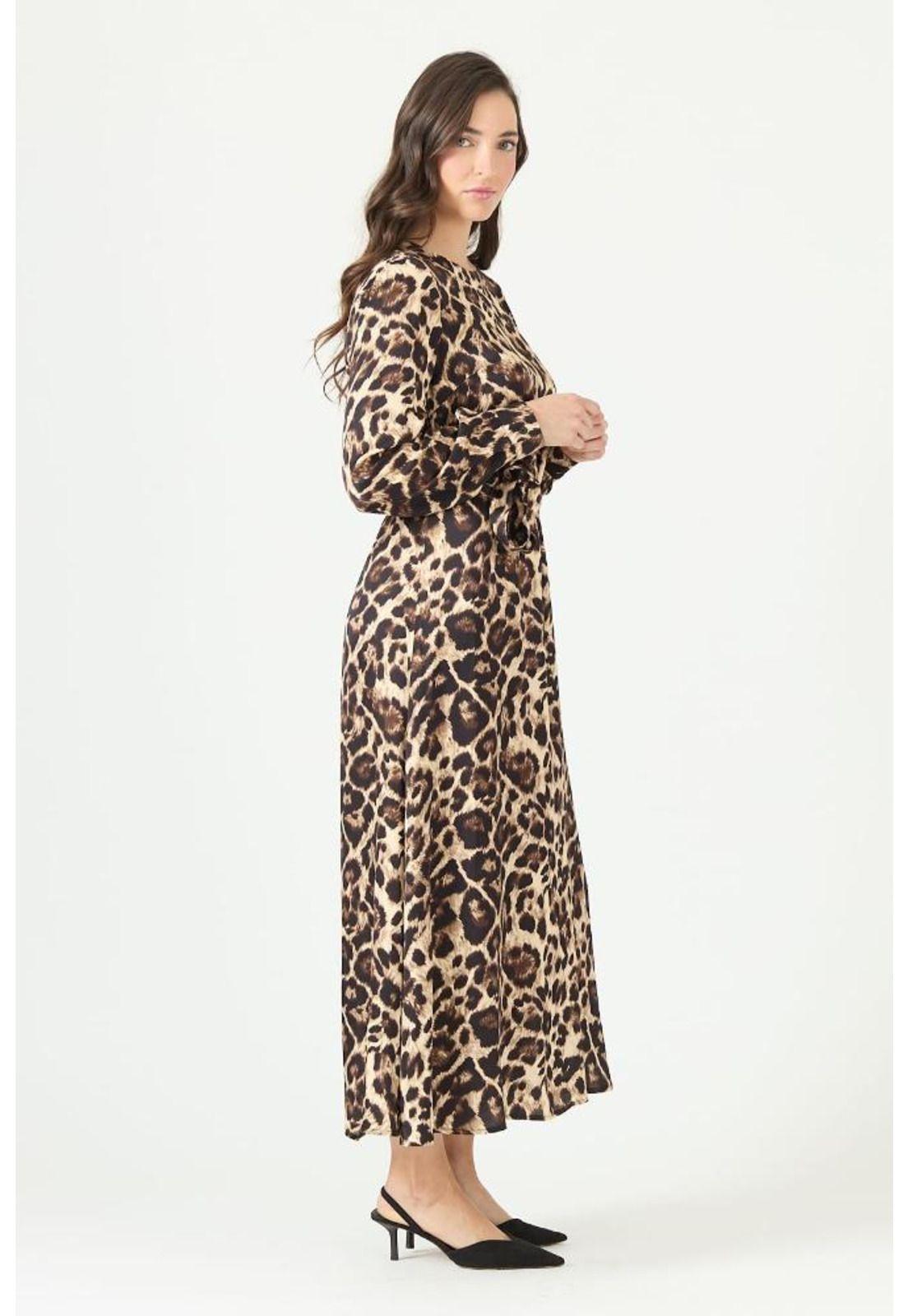 Vestido beige estampado PRIVILEGE 2340-2