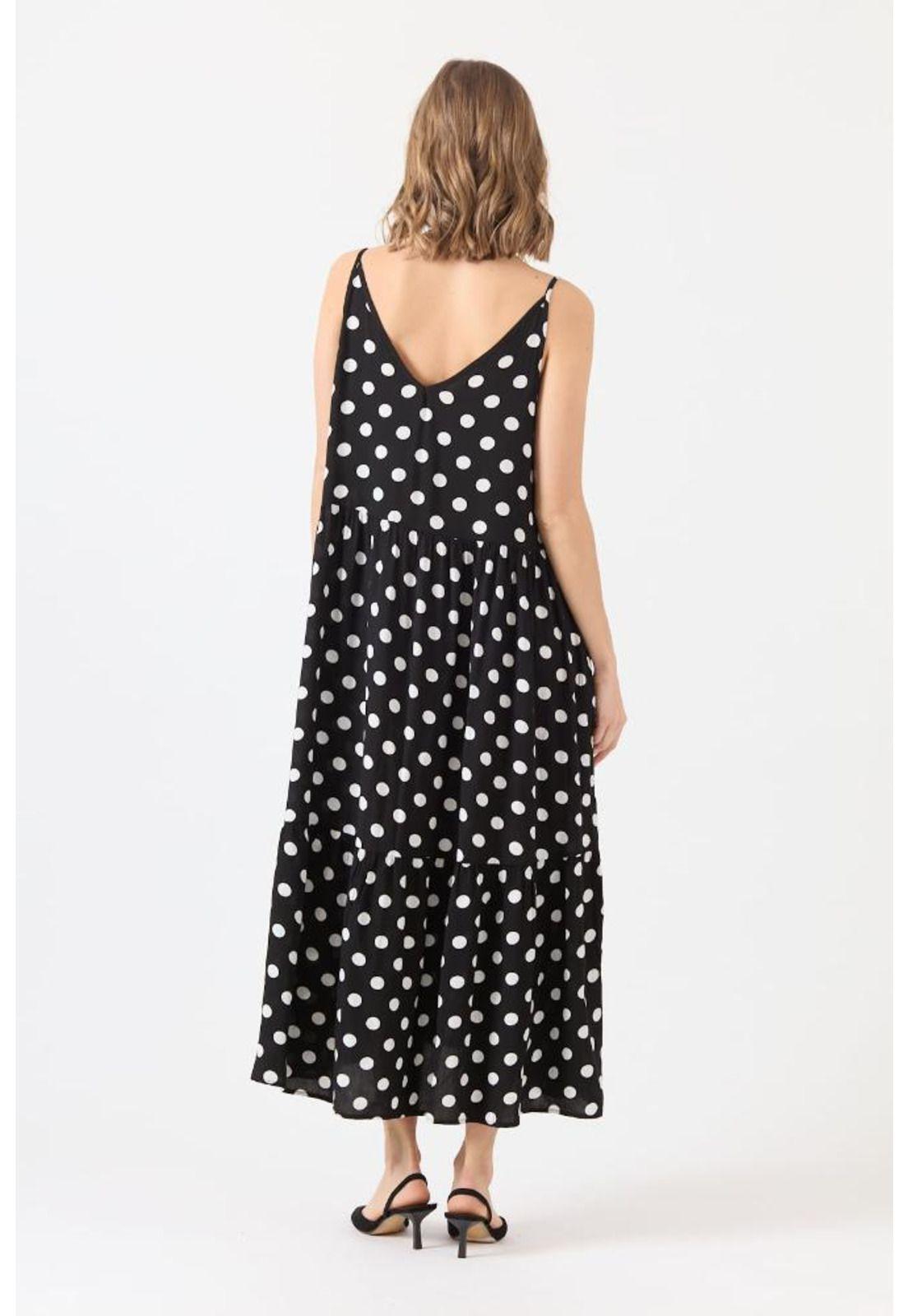 Vestido negro estampado PRIVILEGE 1435-2