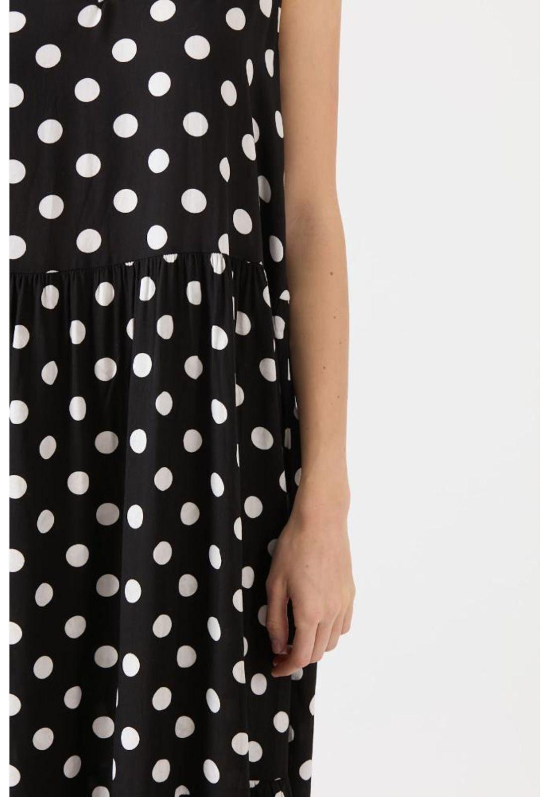 Vestido negro estampado PRIVILEGE 1435-4