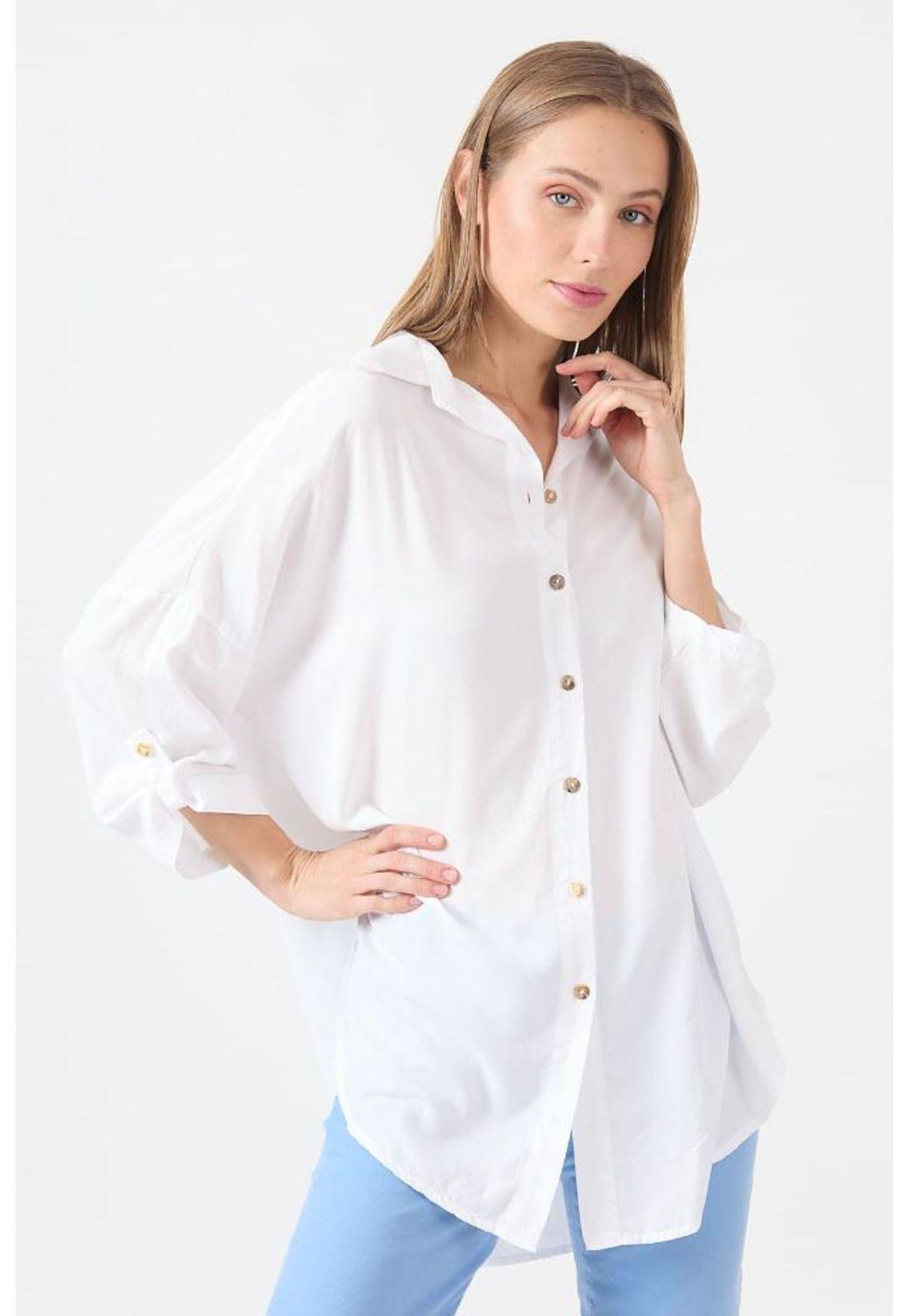 Blusa de tencel blanca PRIVILEGE 1196-0