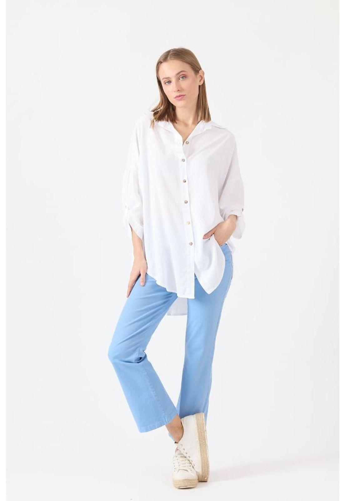 Blusa de tencel blanca PRIVILEGE 1196-1