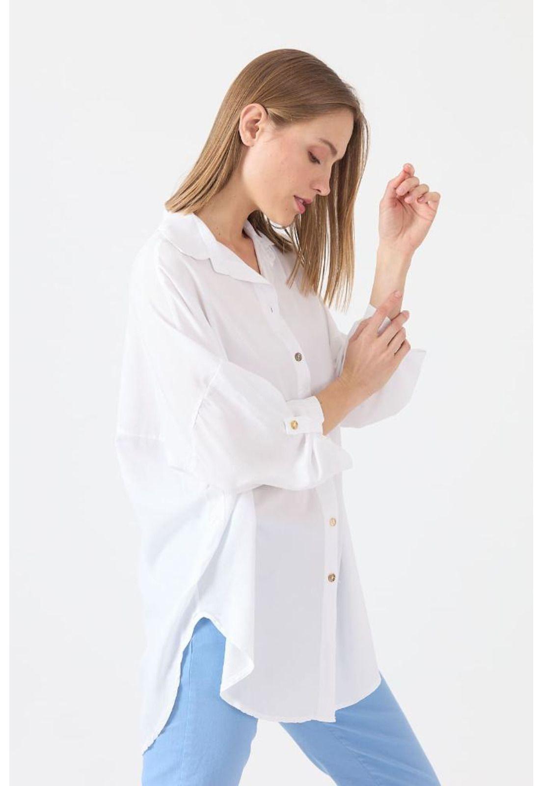 Blusa de tencel blanca PRIVILEGE 1196-3