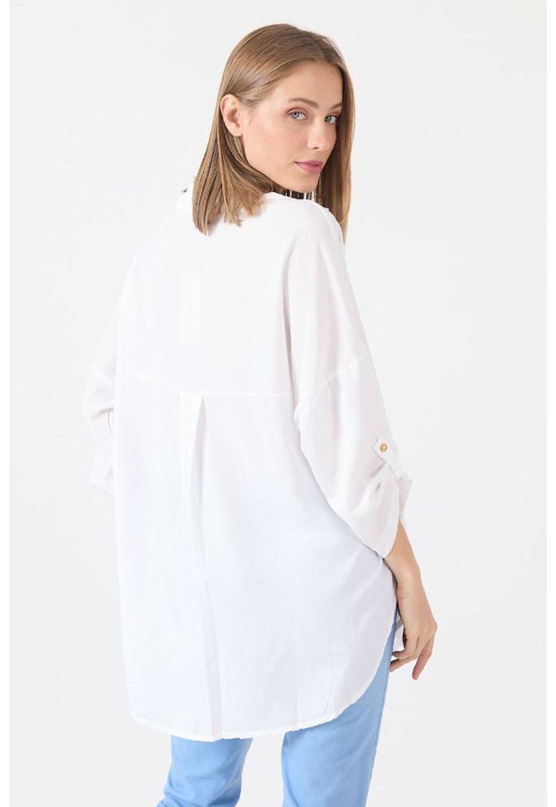 Blusa de tencel blanca PRIVILEGE 1196-4