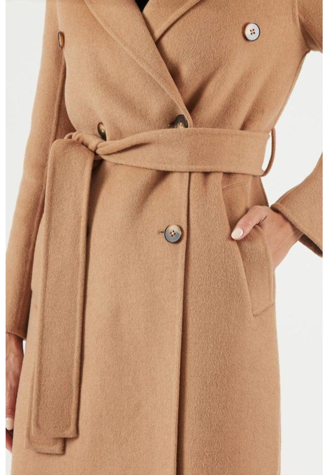 Abrigo de lana camel PRIVILEGE 375-3