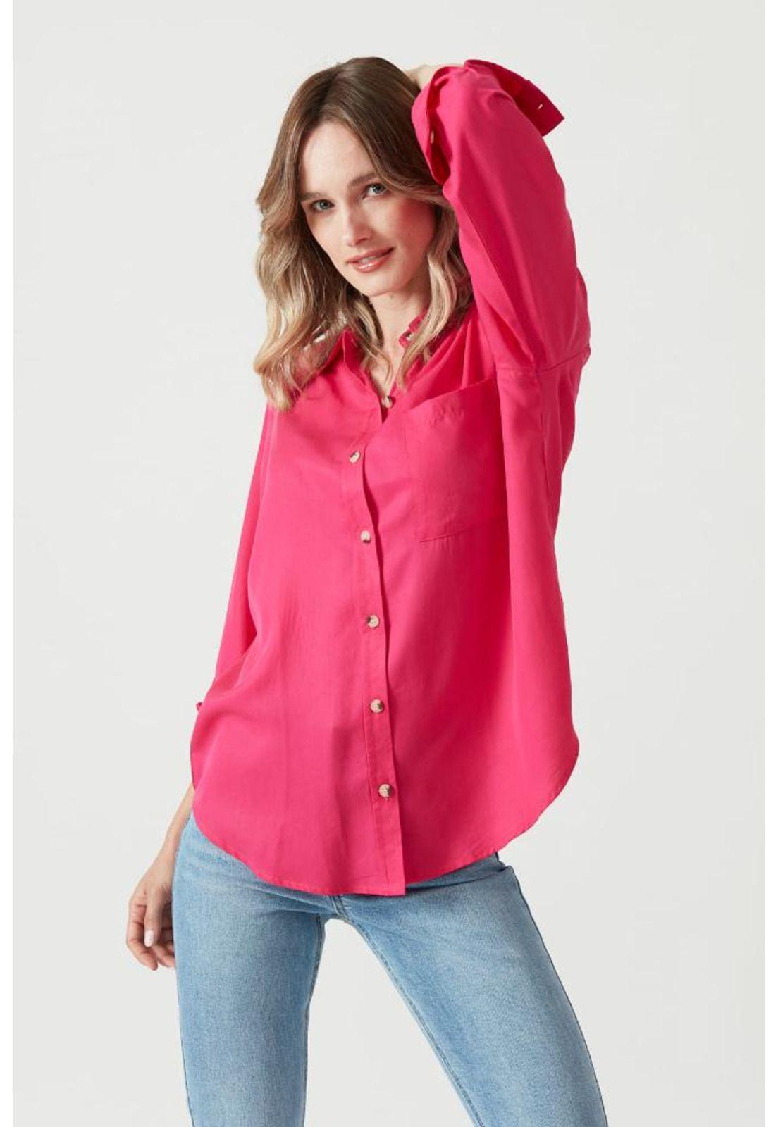 Blusa de tencel fucsia PRIVILEGE 856-4