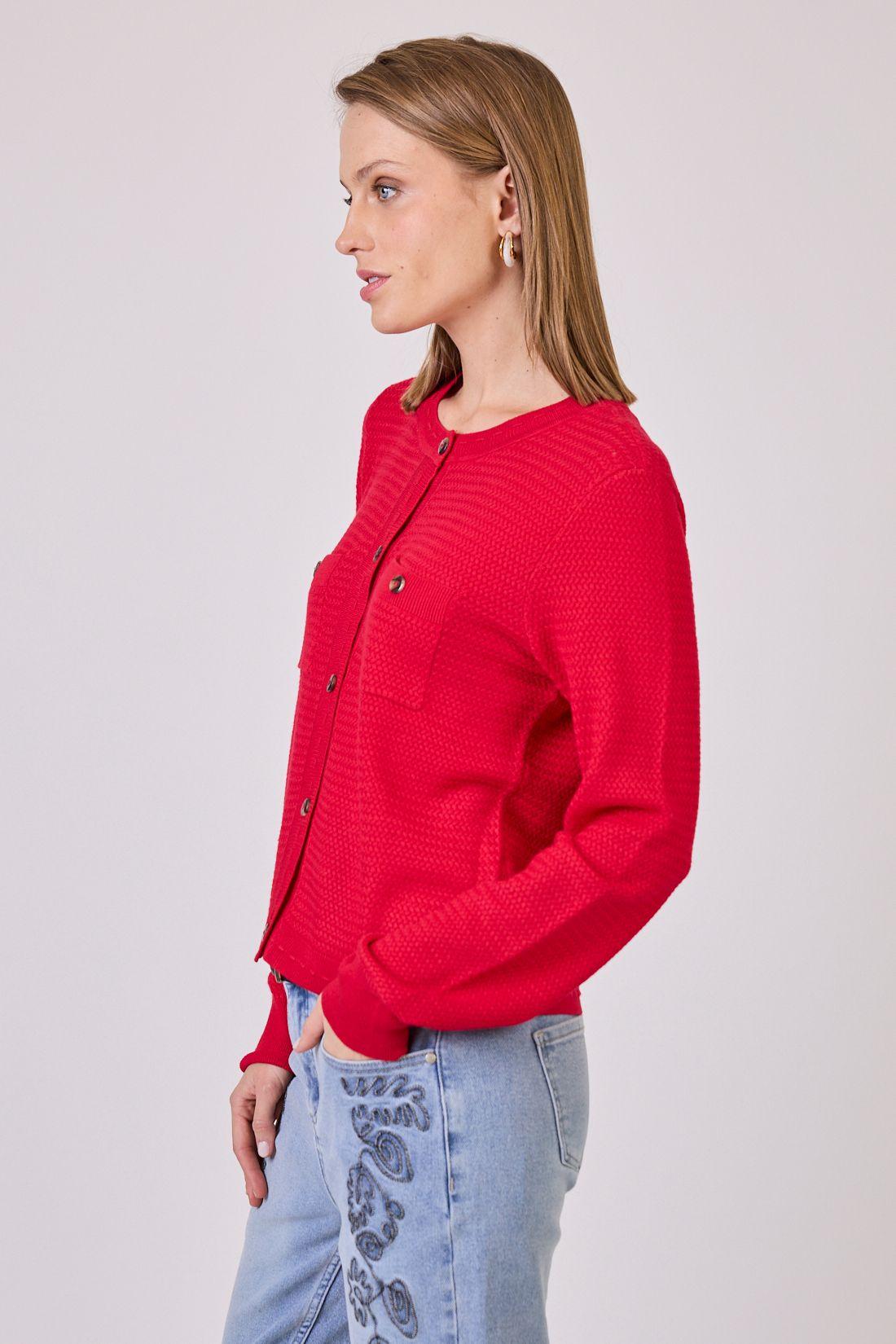 Cardigan Rojo Cod 5414546-2