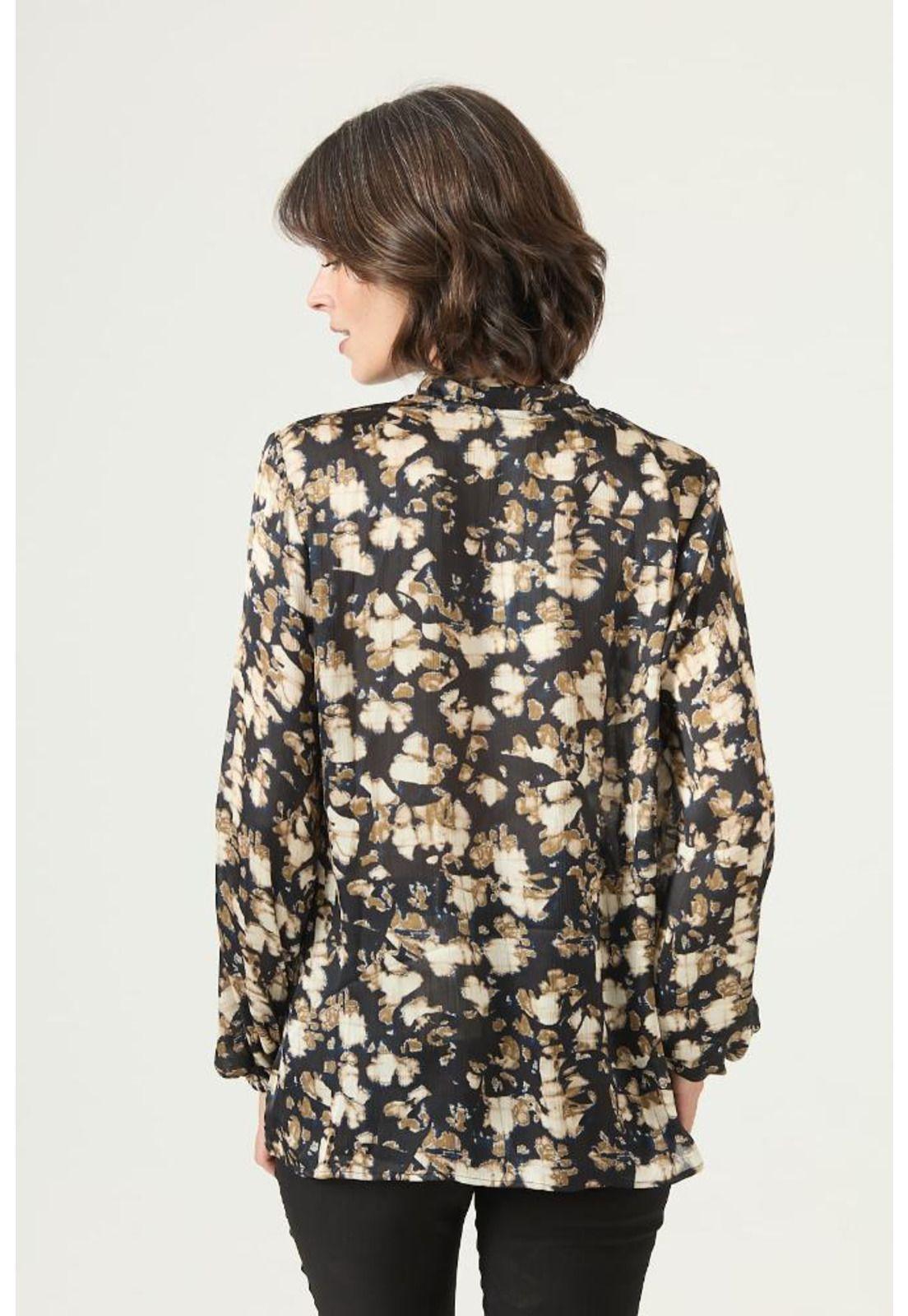 Blusa negra estampada PRIVILEGE 2639-4