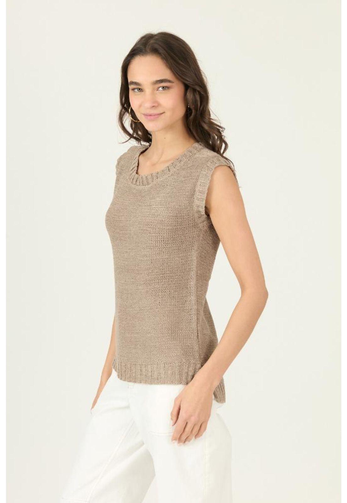 Polera tejida beige PRIVILEGE 2961-2