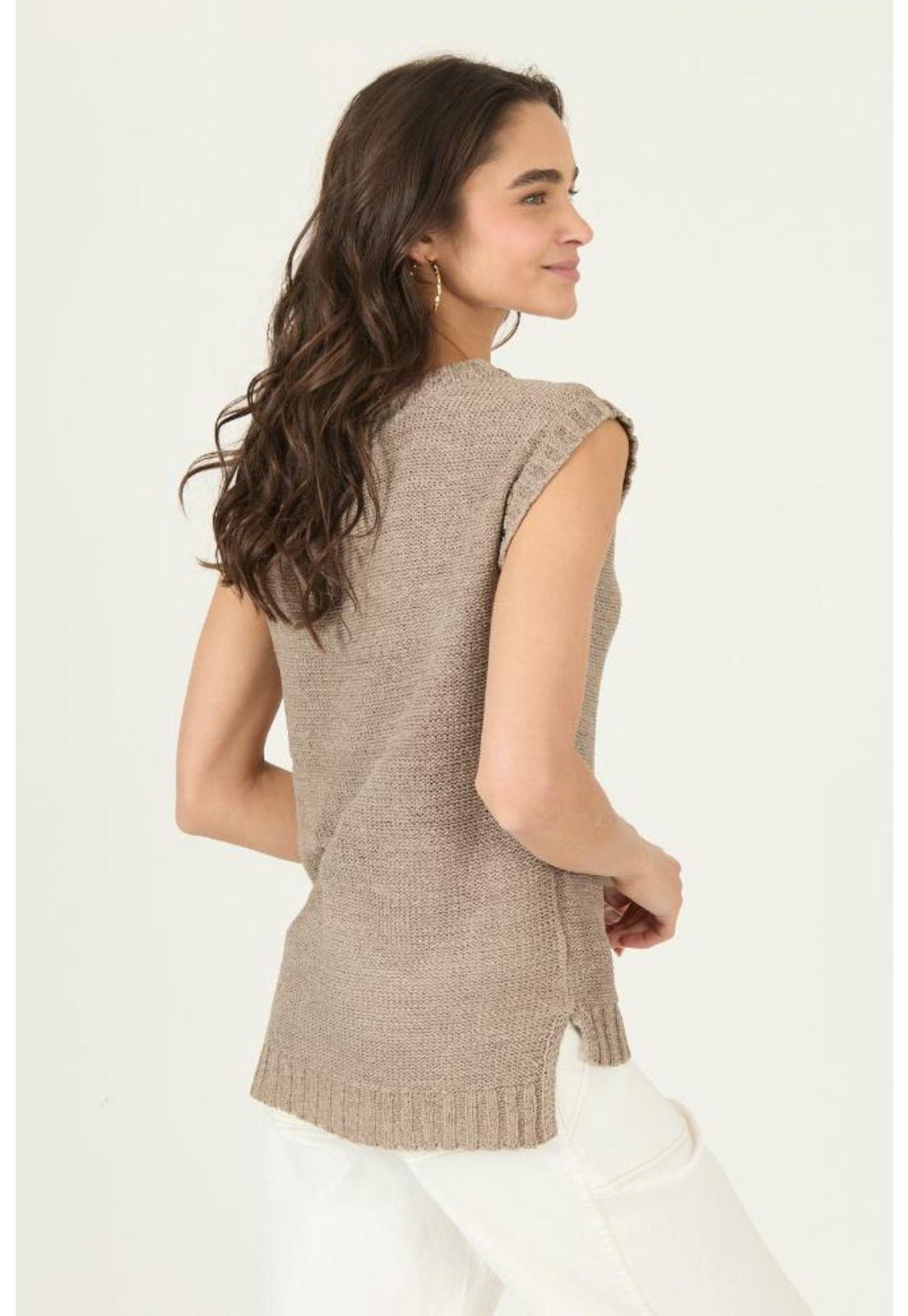 Polera tejida beige PRIVILEGE 2961-3