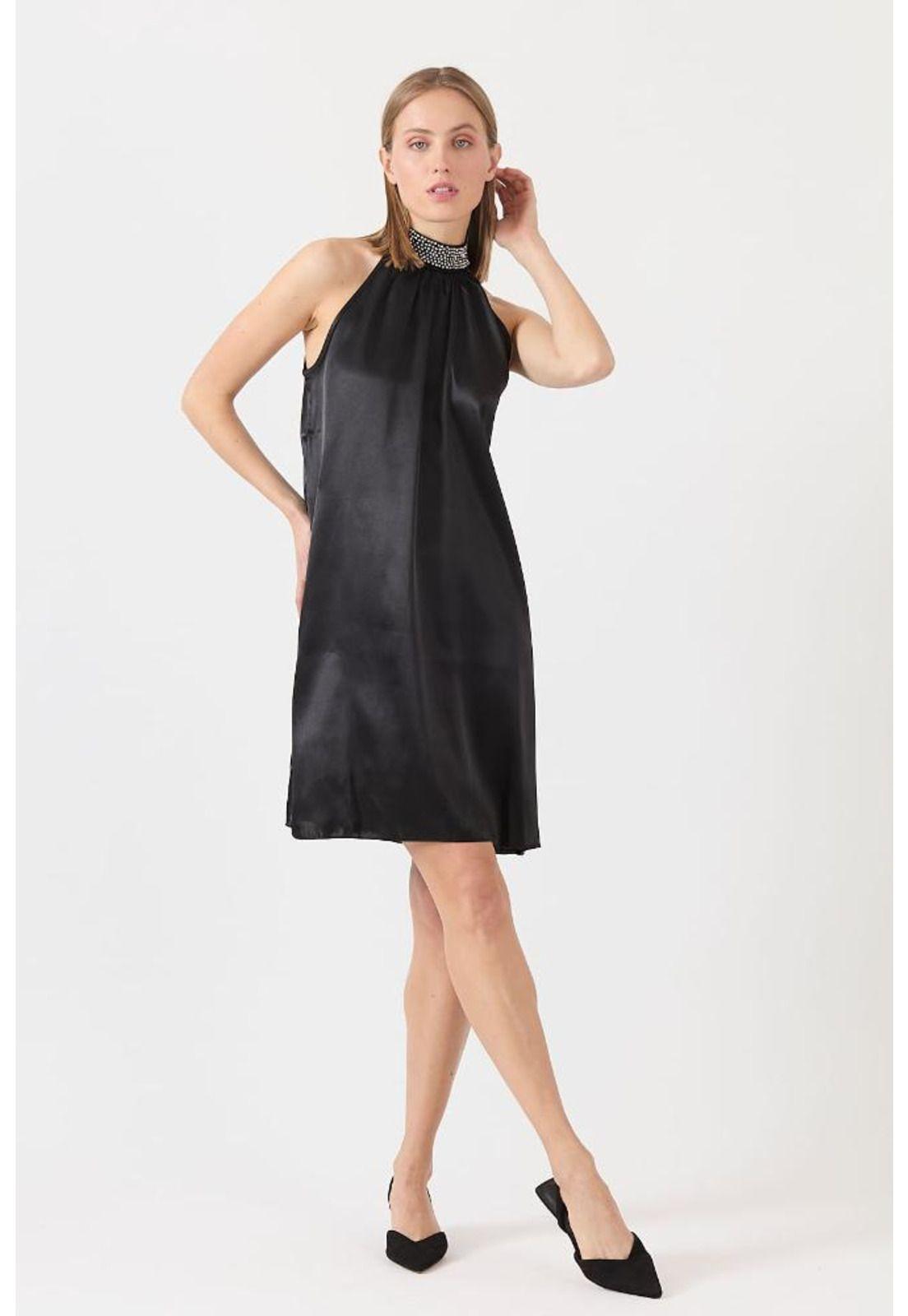 Vestido negro PRIVILEGE 1056-0