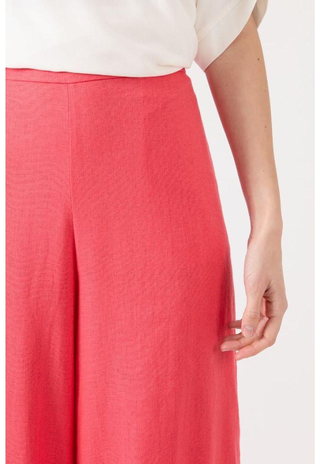 Pantalon con lino palazzo coral PRIVILEGE 1485-2