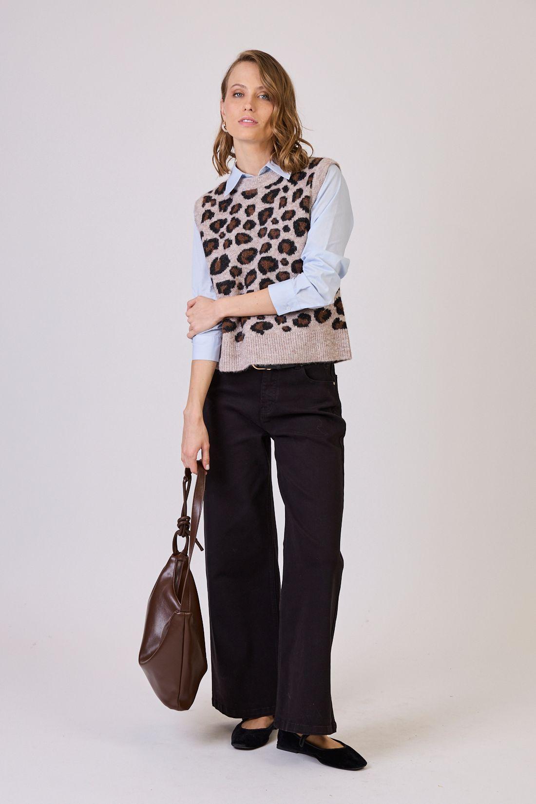 Sweater Con Lana Estamplado Beige Cod 5414826-0