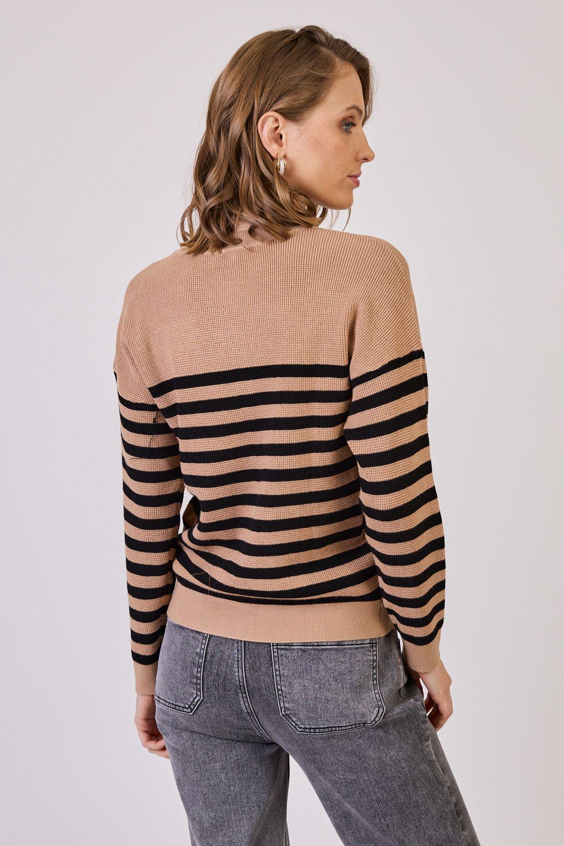Sweater Listado Camel Cod 5414716-3