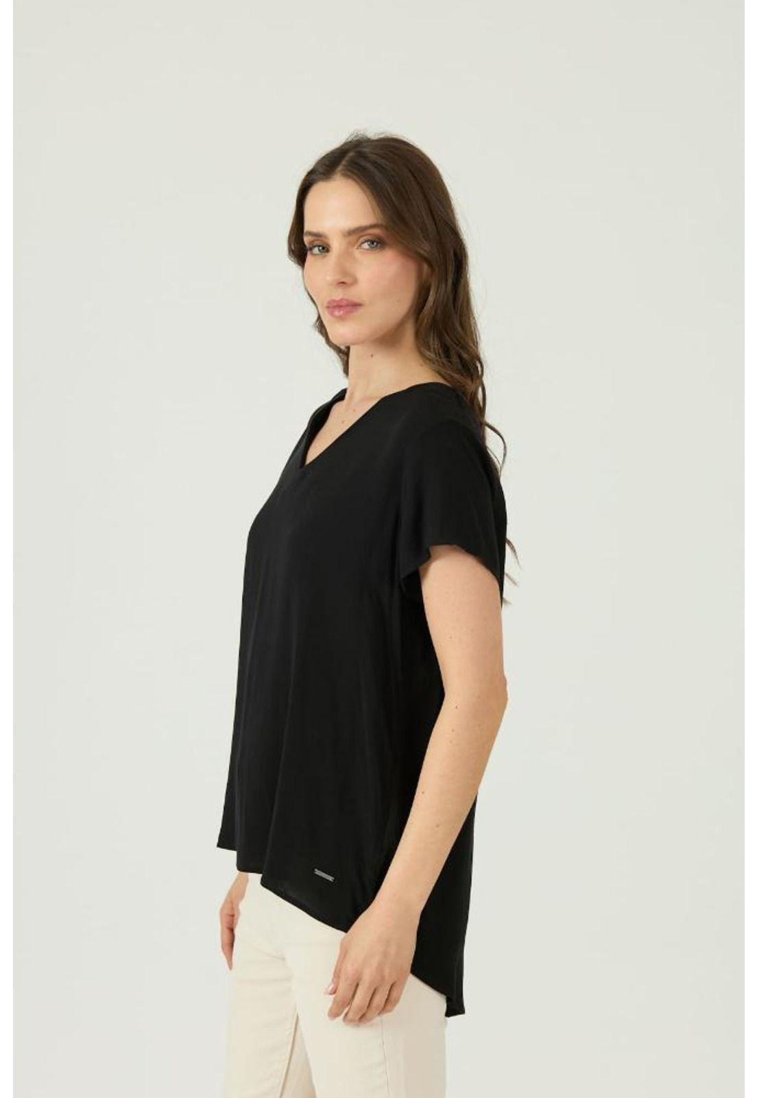 Blusa negra estampada PRIVILEGE 1611-2