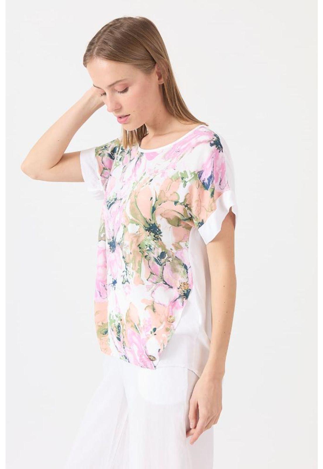 Blusa rosa estampada PRIVILEGE 1452-1