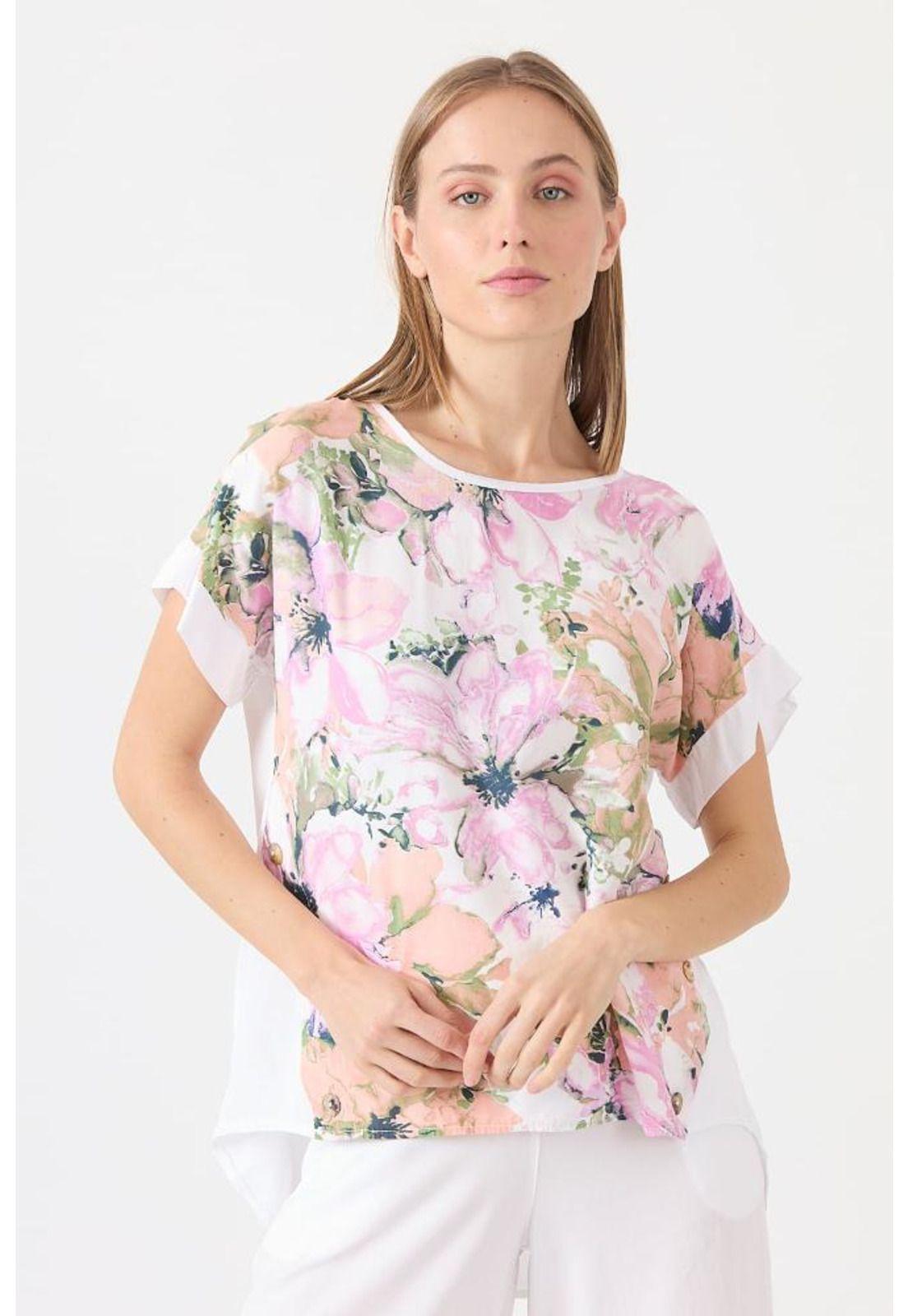 Blusa rosa estampada PRIVILEGE 1452-2