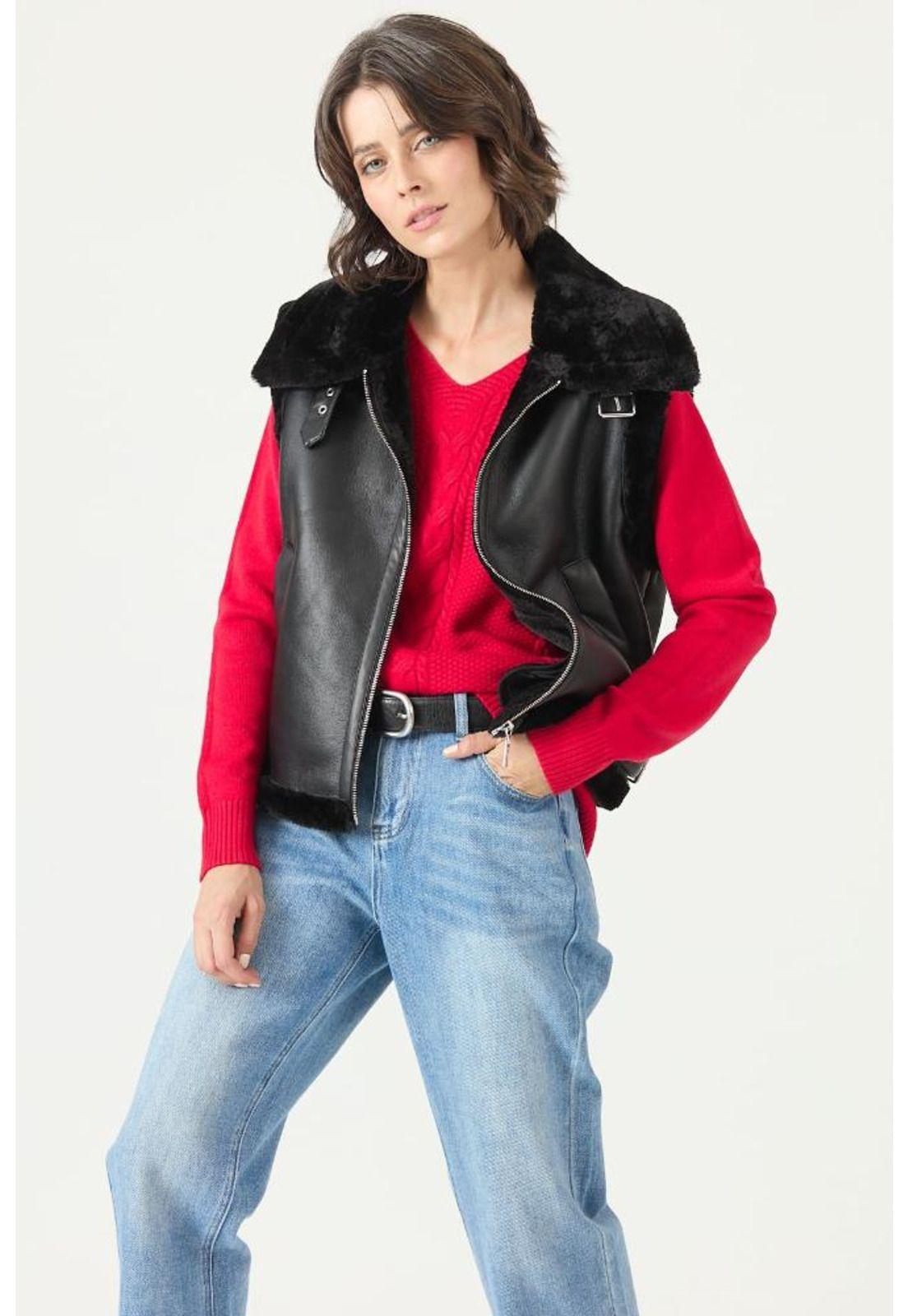 Sweater rojo trenzas PRIVILEGE 2775-0