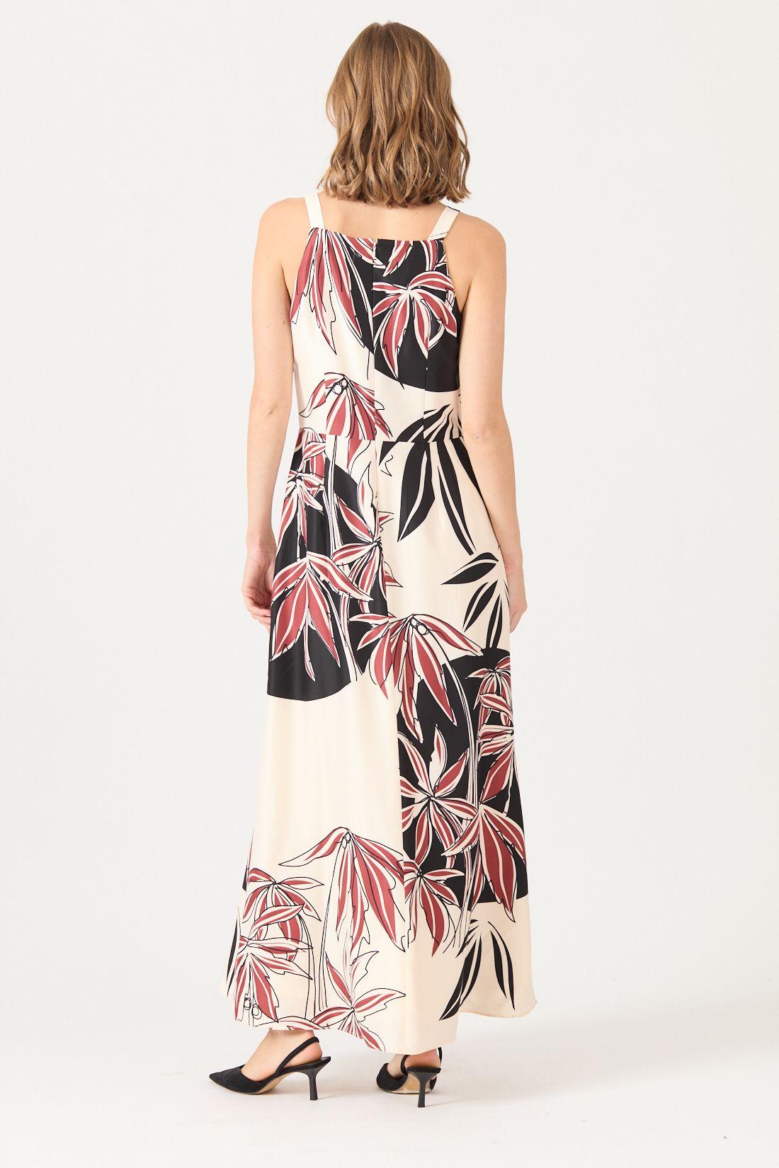 Vestido Estamplado Crema Cod 0702286-4