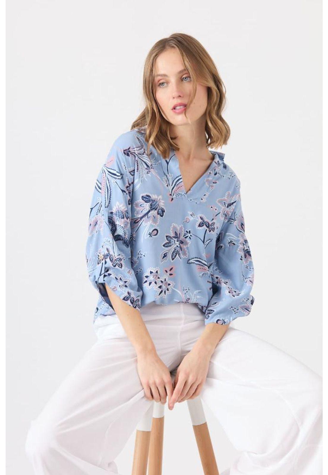 Blusa denim estampada PRIVILEGE 1205-0
