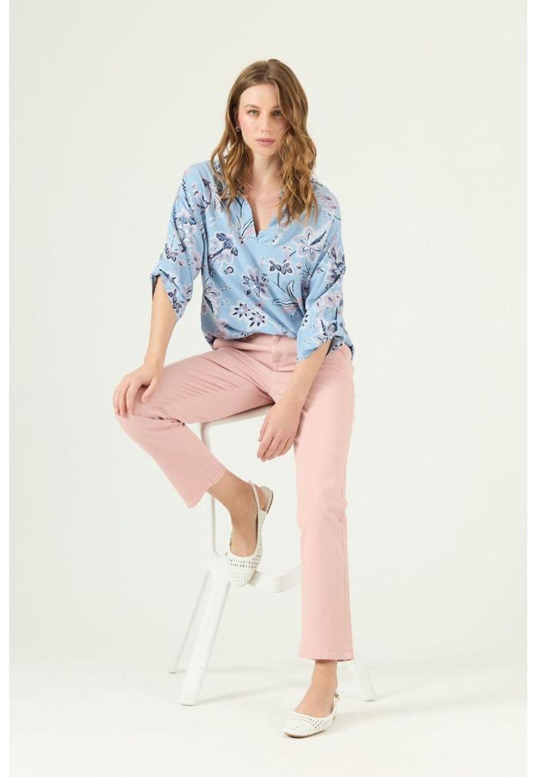 Pantalon slim rosa PRIVILEGE 409-0